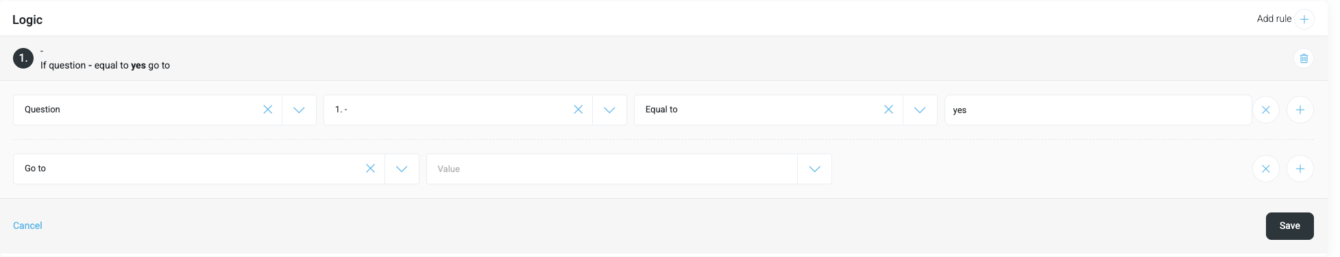 Question Logic Configuration