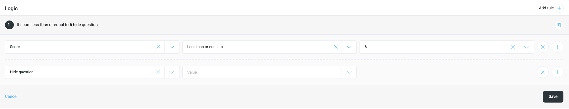 Score Logic Configuration