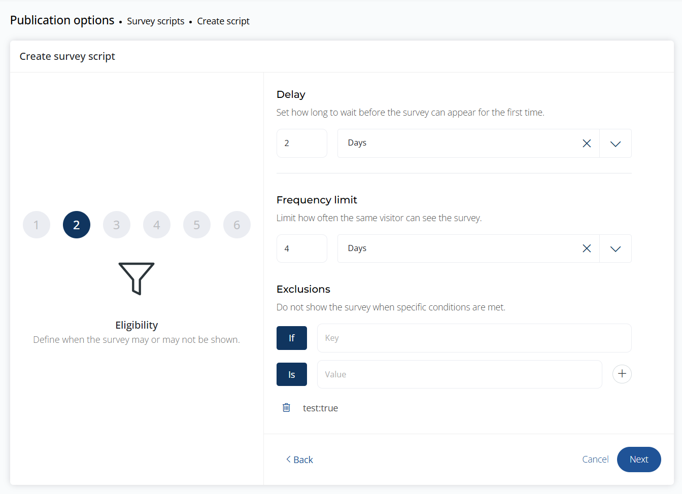 Create script step 2