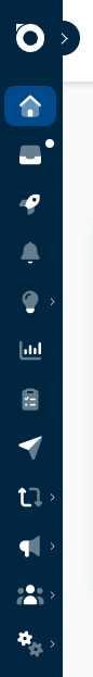 Collapsed side menu showing the icon-only rail in Spotler FeedbackPro
